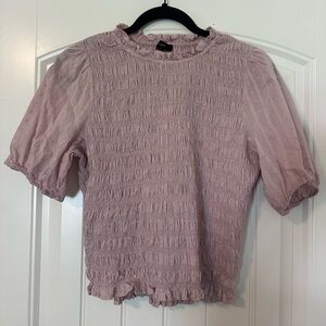 JCrew Smocked Puff Sleeve Top